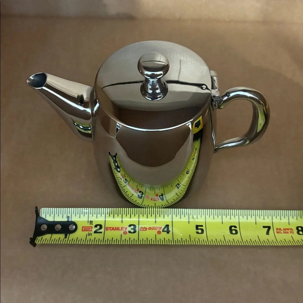17ounce ~ 18/10 Stainless Steel Teapot ~ Mirrored Finish ~ HIA ~ NEW